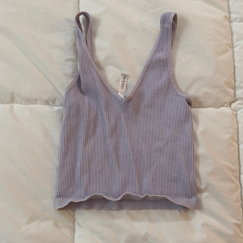 Nikibiki Lavender Ribbed Crop Top
